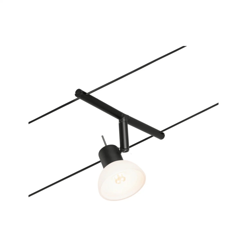 Paulmann 94450 - Setti 5x GU5,3/10 W – Täydellinen SHEELA-vaijerisysteemi 230 V, musta