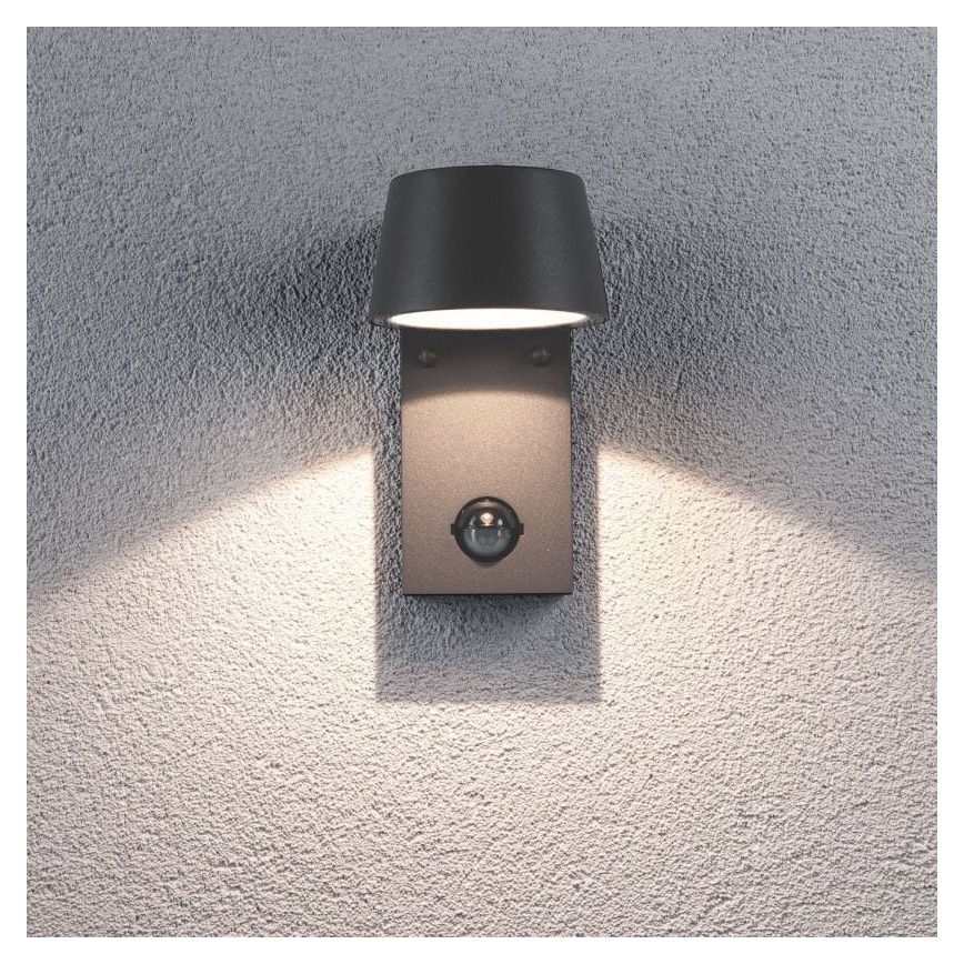 Paulmann 94453 - LED/6W IP44 Ulkoseinävalaisin anturilla CAPEA 230V
