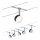 Paulmann 94457 - SETTI 5xLED/4W Täydellinen vaijerijärjestelmä CLEAR 230V musta/kiiltävä kromi