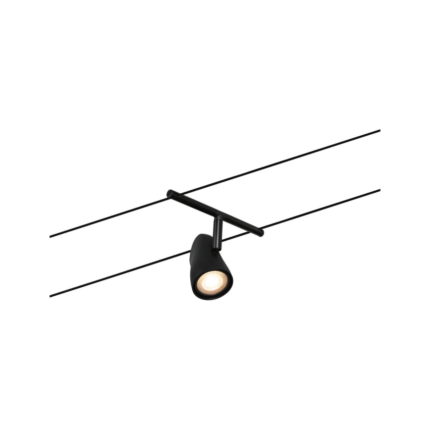 Paulmann 94469 - Setti 5xGU5,3/10W Täydellinen CUP-vaijerijärjestelmä 230V musta