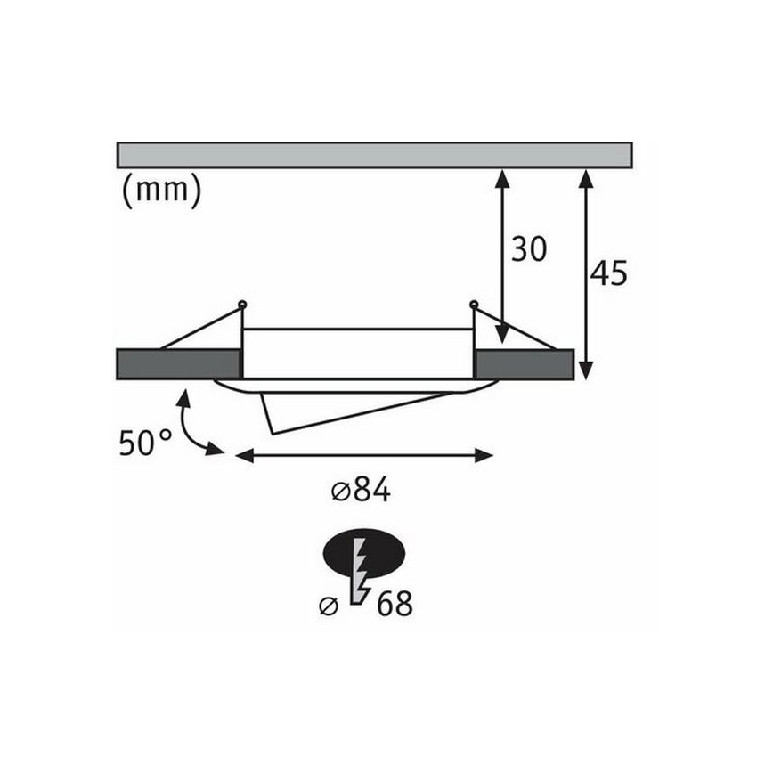 Paulmann 94471 - SETTI 3xLED/6W IP23 Kylpyhuoneen upotettu valo NOVA 230V