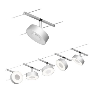 Paulmann 94475 - SARJA 5xLED/5W Kohdevalaisin lankajärjestelmään CIRCLE 230V mattakromi