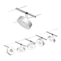 Paulmann 94475 - SETTI 5xLED/5W Täydellinen vaijerijärjestelmä CIRCLE 230V mattakromi
