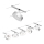 Paulmann 94475 - SETTI 5xLED/5W Täydellinen vaijerijärjestelmä CIRCLE 230V mattakromi
