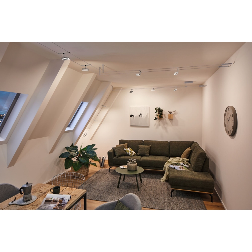 Paulmann 94481 - SETTI 5xLED/4,8W Kohdevalaisin lankajärjestelmään FRAME 230V musta