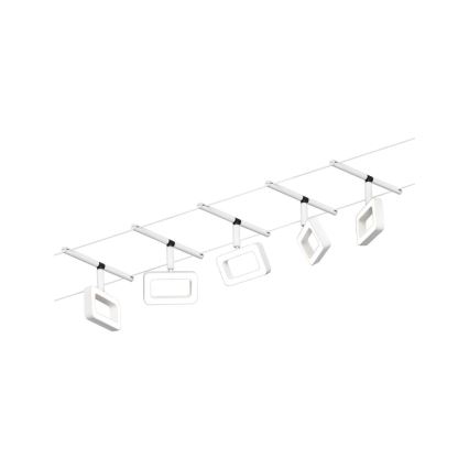 Paulmann 94483 - SETTI 5xLED/4,8 W Täydellinen FRAME-vaijerivalojärjestelmä 230 V valkoinen