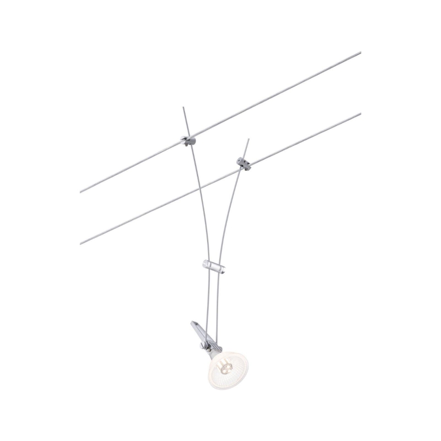 Paulmann 94487 - 1xGU5,3/50W Kohdevalaisin lankajärjestelmään COMET 230V mattakromi