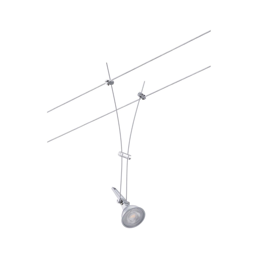 Paulmann 94487 - 1xGU5,3/50W Kohdevalaisin lankajärjestelmään COMET 230V mattakromi