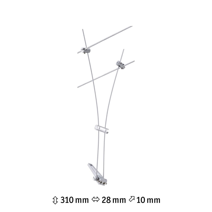 Paulmann 94487 - 1xGU5,3/50W Kohdevalaisin lankajärjestelmään COMET 230V mattakromi