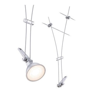 Paulmann 94487 - 1xGU5,3/50W Kohdevalaisin lankajärjestelmään COMET 230V mattakromi