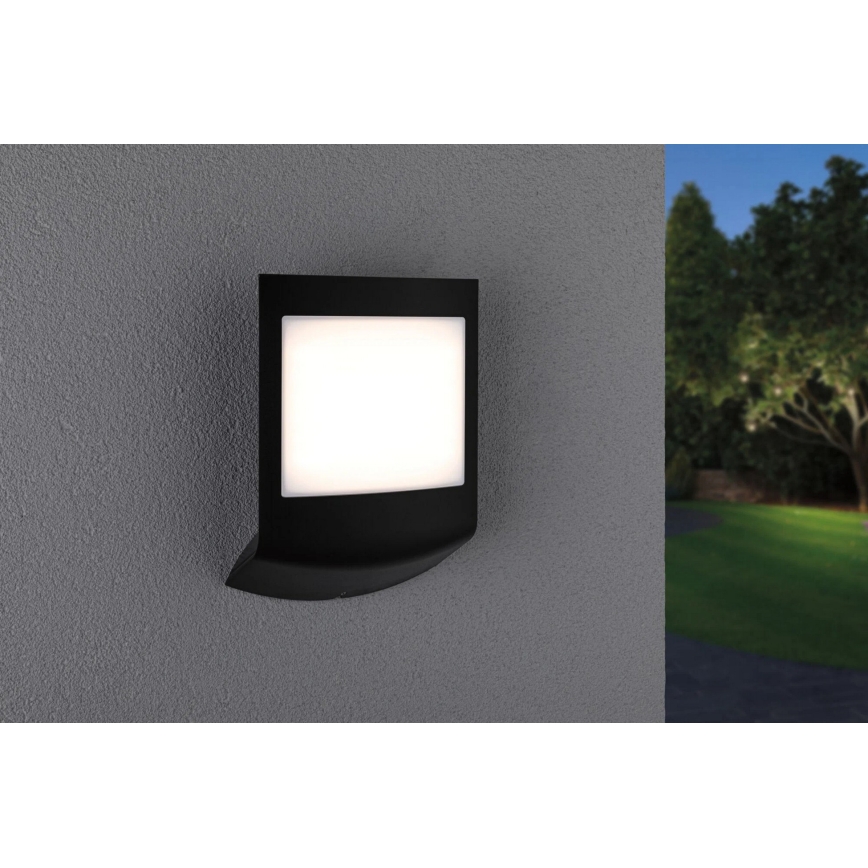 Paulmann 94513 - RGBW LED/8,2W IP44 Himmennettävä talonumerovalaisin hämäräkytkimellä PADEA 230V antrasiitti