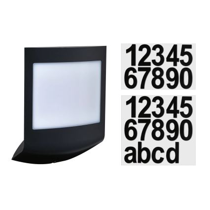 Paulmann 94513 - RGBW LED/8,2W IP44 Himmennettävä talonumerovalaisin hämäräkytkimellä PADEA 230V antrasiitti