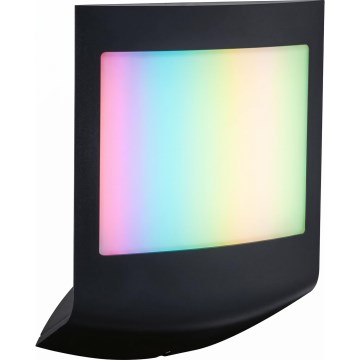 Paulmann 94513 - RGBW LED/8,2W IP44 Himmennettävä ulkoseinävalaisin liike- ja hämäräanturilla PADEA 230V antrasiitti