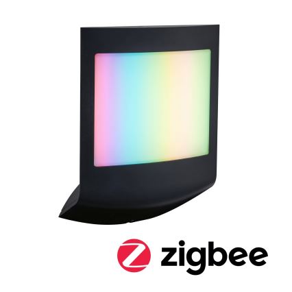 Paulmann 94513 - RGBW LED/8,2W IP44 Himmennettävä ulkoseinävalaisin liike- ja hämäräanturilla PADEA 230V antrasiitti