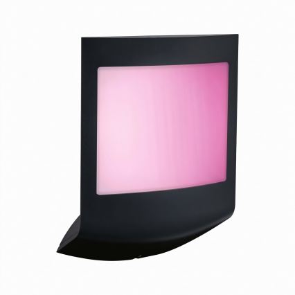 Paulmann 94513 - RGBW LED/8,2W IP44 Himmennettävä ulkoseinävalaisin liike- ja hämäräanturilla PADEA 230V antrasiitti