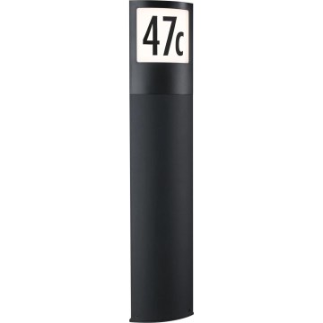 Paulmann 94514 - LED/8,5W IP44 Himmennettävä talonumerokilpi liiketunnistimella ja hämäräkytkimellä PADEA 230V antrasiitti