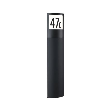 Paulmann 94515 - LED/8,5W IP44 Himmennettävä talonumerovalaisin liike- ja hämärätunnistimella PADEA 230V antrasiitti