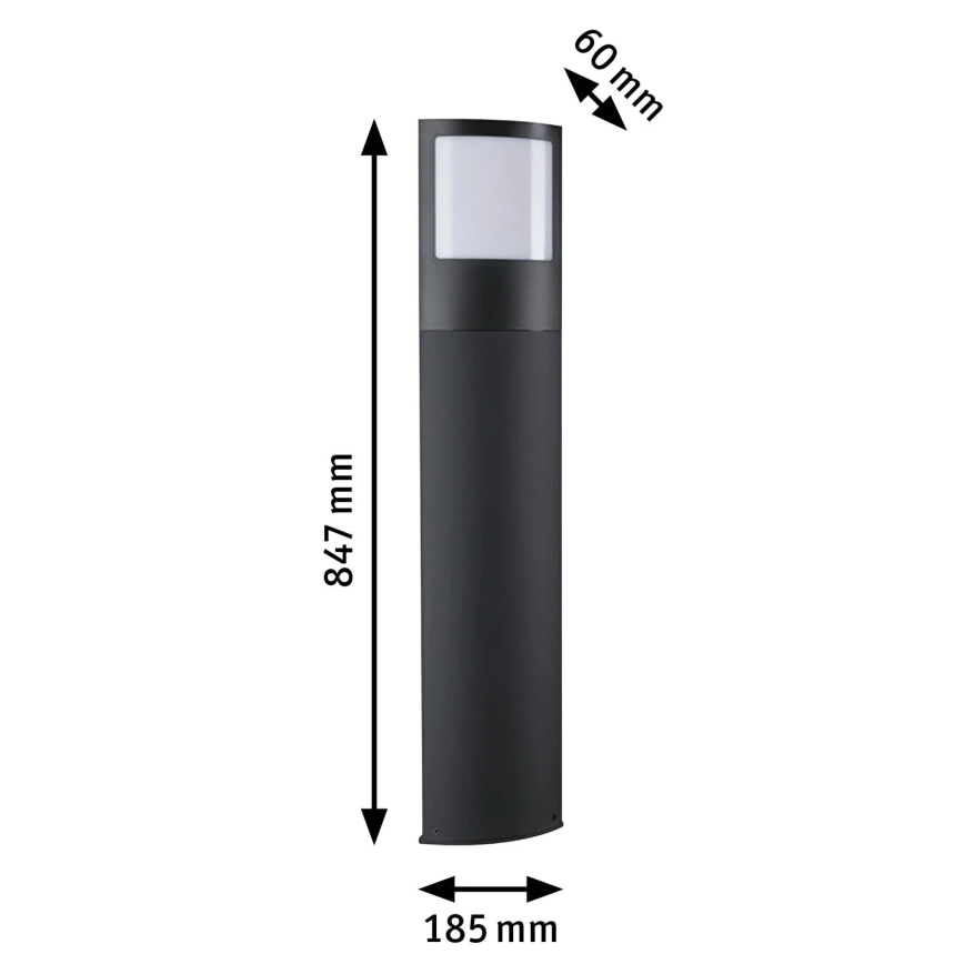 Paulmann 94515 - LED/8,5W IP44 Himmennettävä talonumerovalaisin liike- ja hämärätunnistimella PADEA 230V antrasiitti