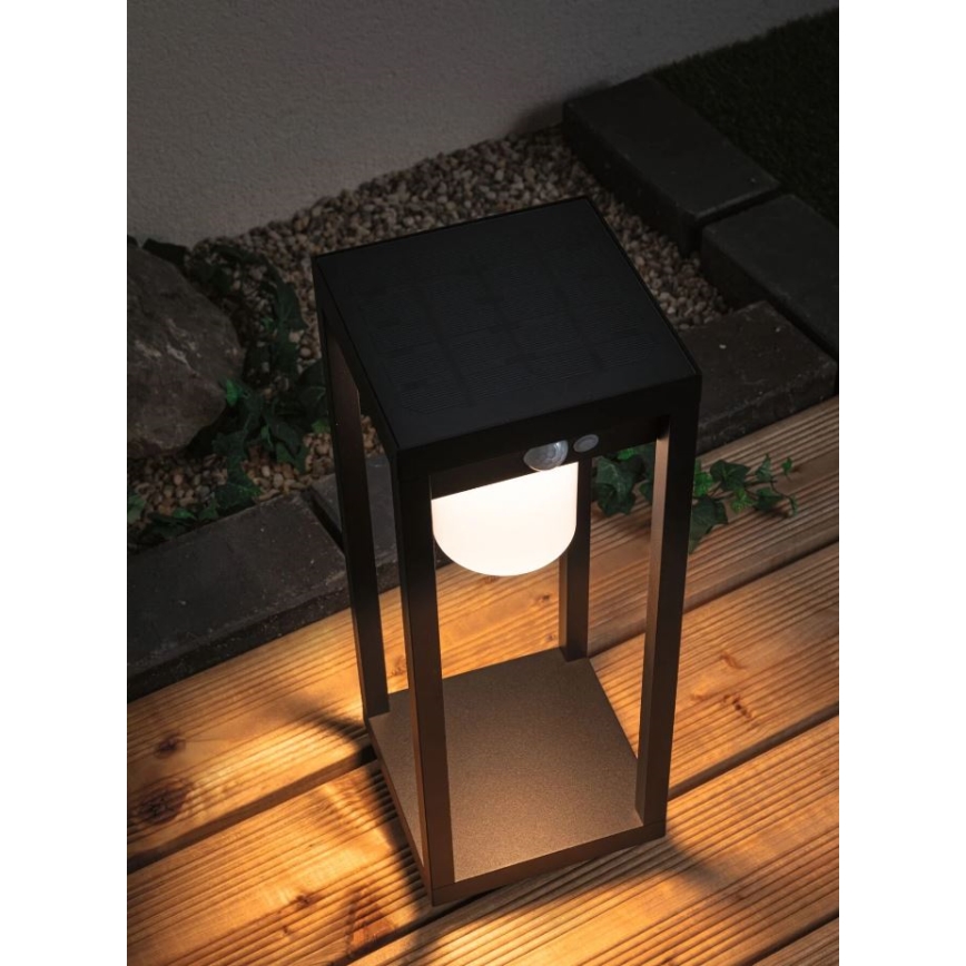 Paulmann 94573 - LED/5,5W IP44 Aurinkokäyttöinen lamppu liiketunnistimella MARISOL 3,7V 2000 mAh