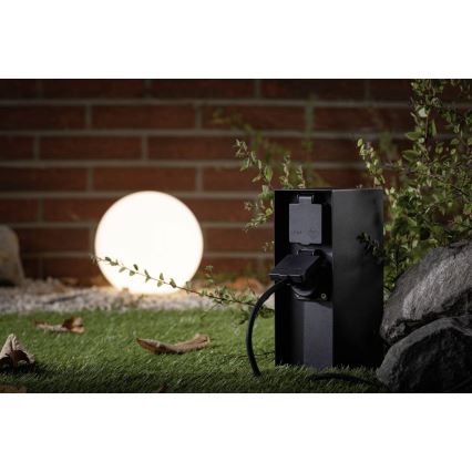 Paulmann 94657 - Ulkopistorasiapylväs RIO 2Z SCHUKO 230V IP44