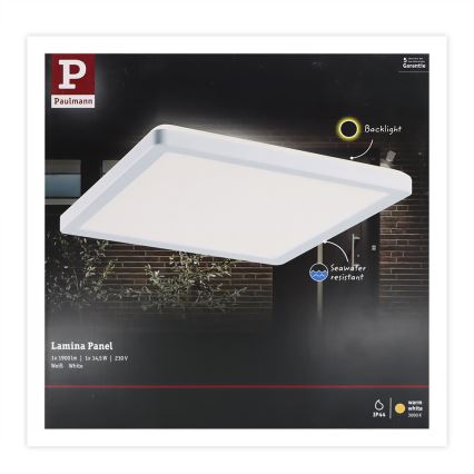 Paulmann 94659 - LED/14,5W IP44 Ulkovalo LAMINA 230V valkoinen
