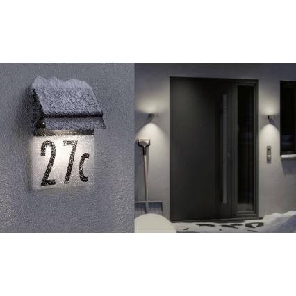 Paulmann 94694 - LED/0,2W IP44 Aurinkokäyttöinen talonumero NEDA 3,7V 1800 mAh