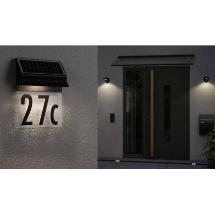 Paulmann 94694 - LED/0,2W IP44 Aurinkokäyttöinen talonumero NEDA 3,7V 1800 mAh