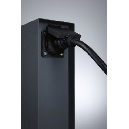 Paulmann 94700 - Ulkokäyttöön tarkoitettu pistorasiasylinteri RIO 2Z SCHUKO 230V IP44