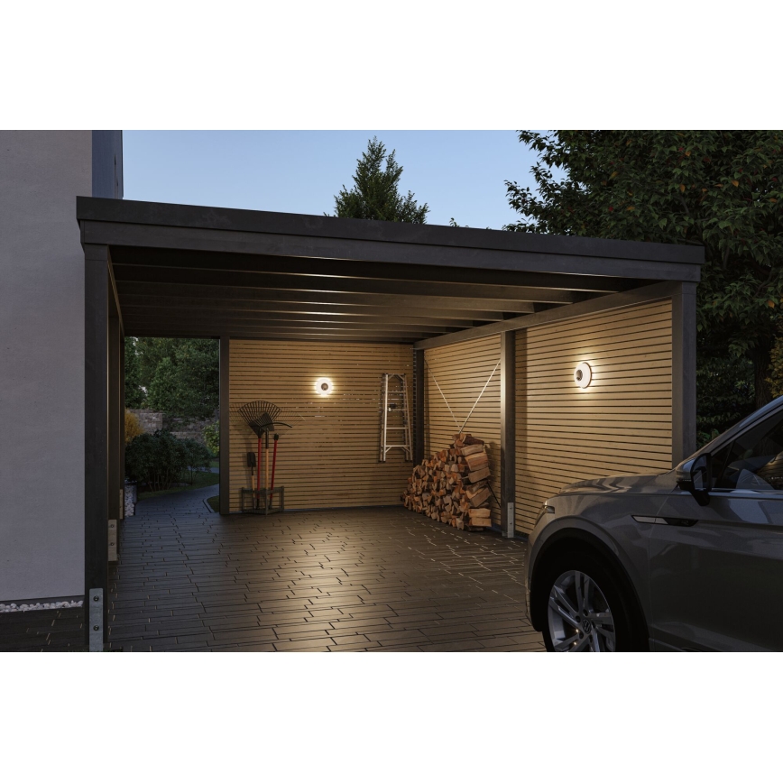 Paulmann 94956 - LED/20,5W IP65 Himmennettävä ulkoseinävalaisin liike- ja hämärätunnistimella AUREVA 230V 2200/3000/4000K antrasiitti