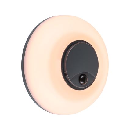 Paulmann 94956 - LED/20,5W IP65 Himmennettävä ulkoseinävalaisin liike- ja hämärätunnistimella AUREVA 230V 2200/3000/4000K antrasiitti