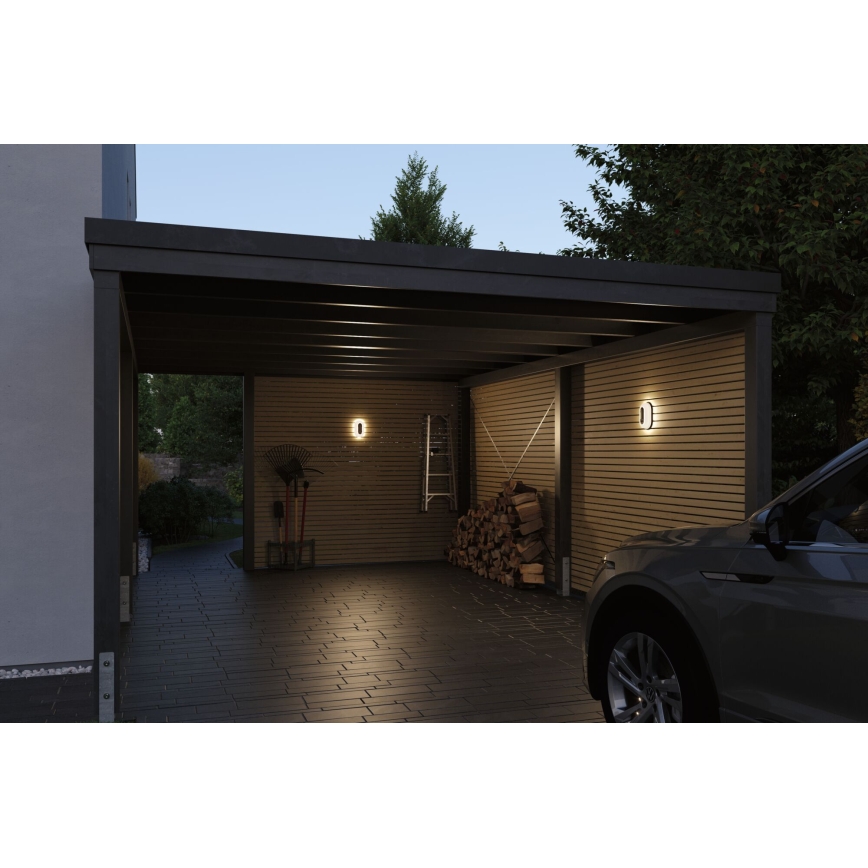 Paulmann 94958 - LED/18,5W IP65 Himmennettävä ulkoseinävalaisin liiketunnistimella ja hämäräkytkimellä ELUNOR 230V 2200/3000/4000K antrasiitti