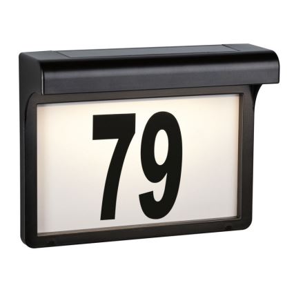 Paulmann 95388 - LED/0,05W IP44 Aurinkokäyttöinen talonumero DAYTON-anturin kanssa 1,2V 600 mAh