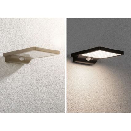 Paulmann 95393 - LED/4W IP44 himmennettävä aurinkokennoseinävalaisin anturilla SOLVEIG 3,7V 2000 mAh