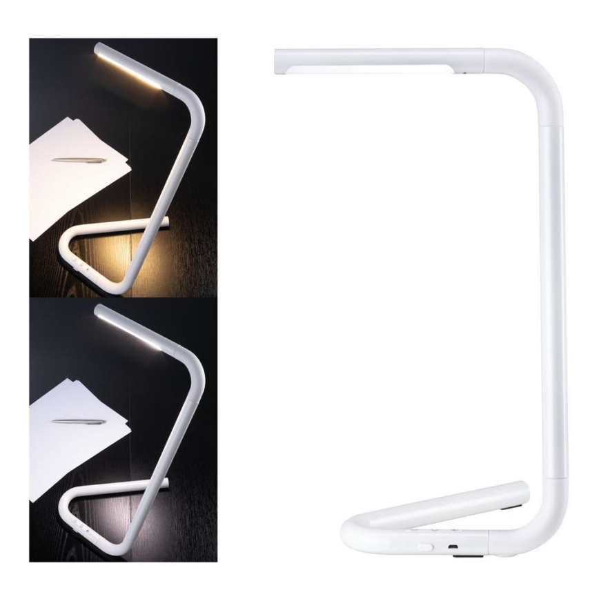 Paulmann 95423 - LED/4,5W Himmennettävä kosketusohjattu pöytävalaisin FLEXLINK 5V/USB 4400 mAh valkoinen