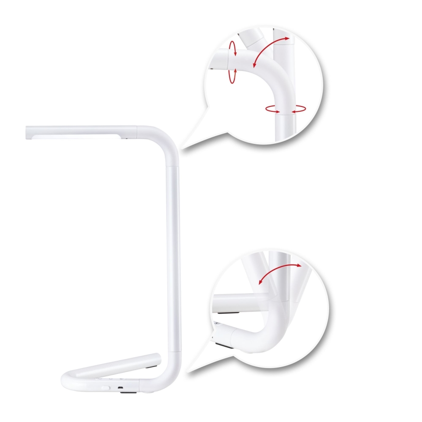 Paulmann 95423 - LED/4,5W Himmennettävä kosketusohjattu pöytävalaisin FLEXLINK 5V/USB 4400 mAh valkoinen