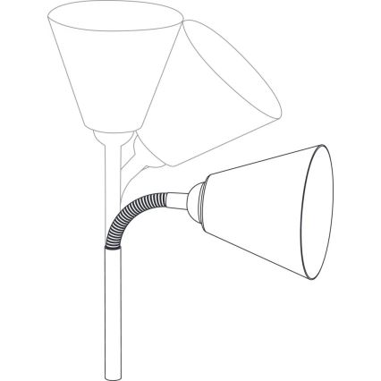 Paulmann 95427 - 1xE14/20W Joustava seinävalaisin JUNUS pistorasialle 230V