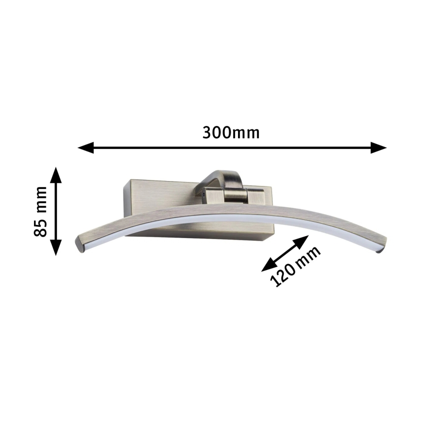 Paulmann 95559 - LED/6W Tauluvalaisin BENTO 230V 30 cm messinki