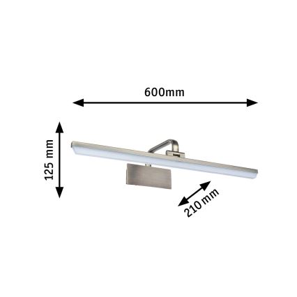 Paulmann 95570 - LED/11W Taulun valaisin RENAN 230V 60 cm messinki