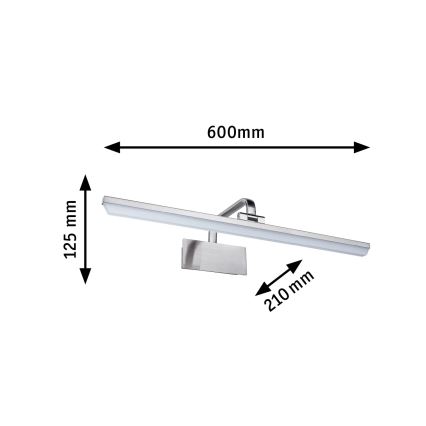 Paulmann 95573 - LED/11W Tauluvalaisin RENAN 230V 60 cm mattakromi