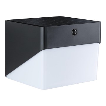 Paulmann 95746 - LED/2,3W IP44 aurinkokäyttöinen seinävalaisin anturilla EILEEN 3,7/230V 4000 mAh musta