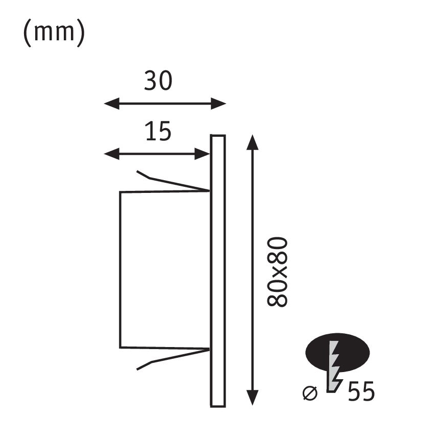 Paulmann 99495 - LED/1,2W PORTAIDEN VALAISIN EDGE 230V