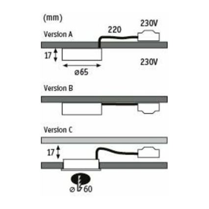 Paulmann 99990 - SETTI 3xLED/3,5W Huonekalujen valaistus PUKK 230V