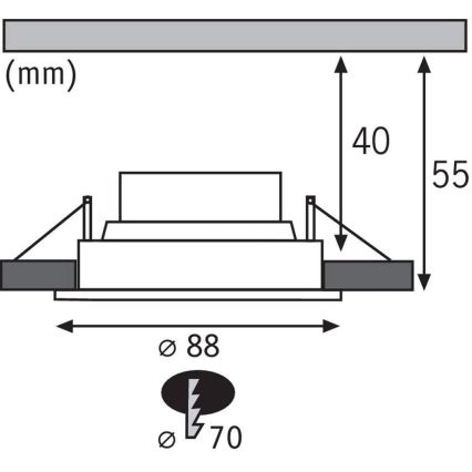 Paulmann - TIP 3937 - SETTI 3xLED/4,5W Upotettu valo 230V