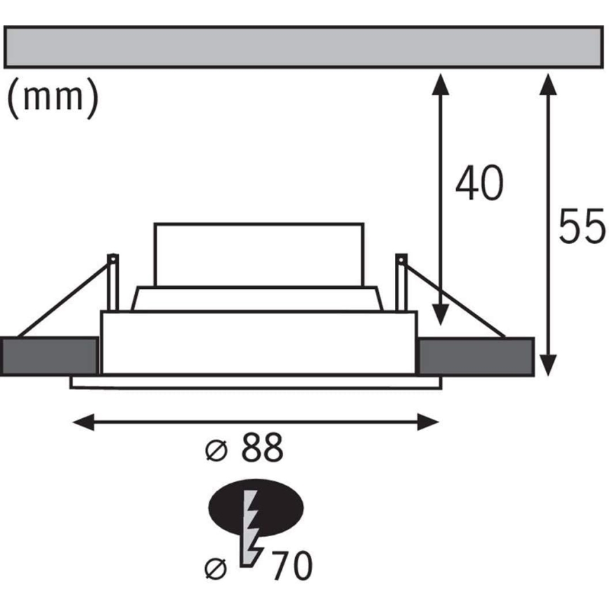Paulmann - TIP 3937 - SETTI 3xLED/4,5W Upotettu valo 230V