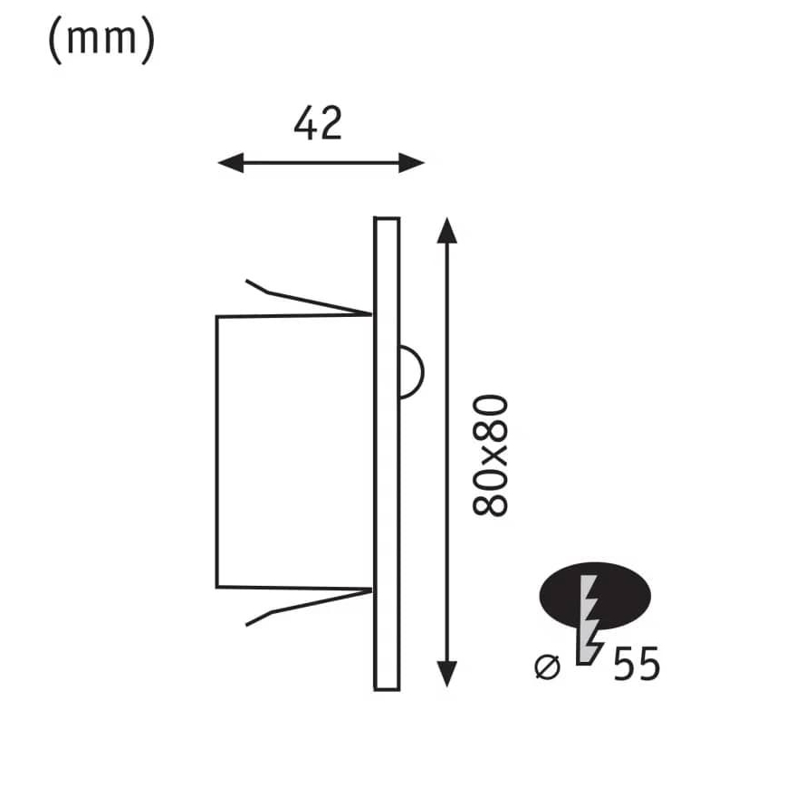 Paulmann  93135 - LED/1,2W Portaikon valo anturilla EDGE 230V musta