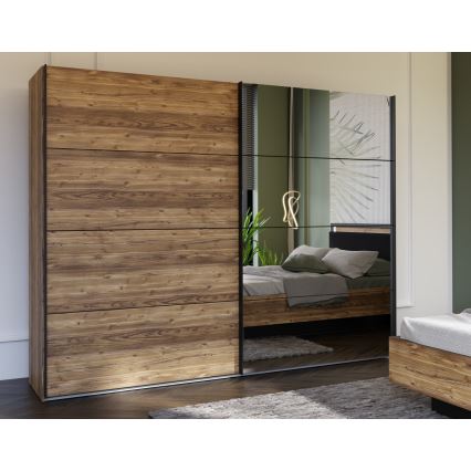 Peilillinen vaatekaappi OREN 270x210 cm artisan-tammi