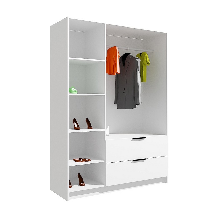 Peilillinen VISTA-vaatekaappi 150x215 cm artisan-tammi/grafiitti