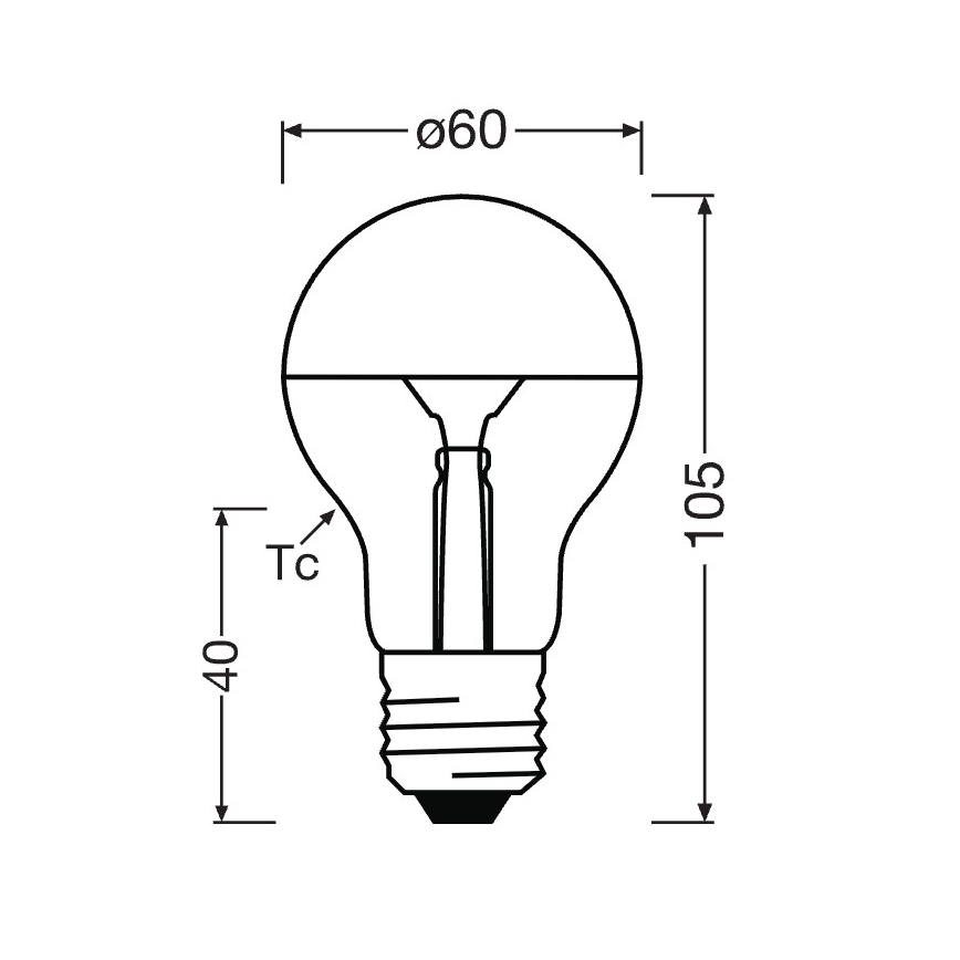 Peilipintainen LED-polttimo SUPERSTAR E27/7W/230V 2700K kultainen - Osram