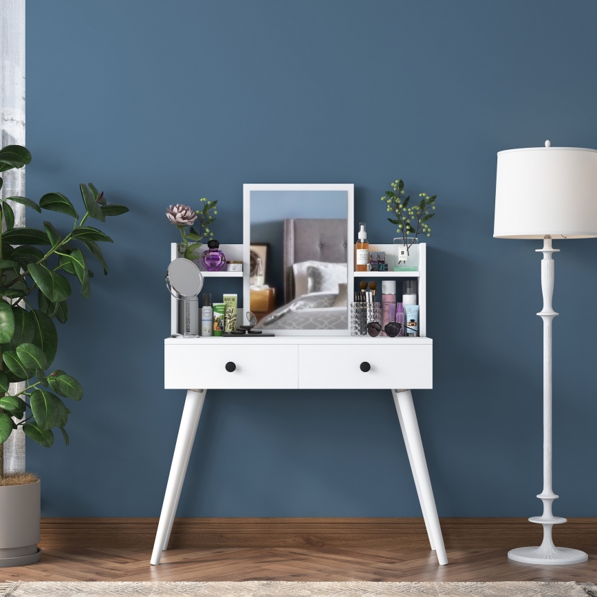 Peilipöytä 111,8x97,8 cm valkoinen