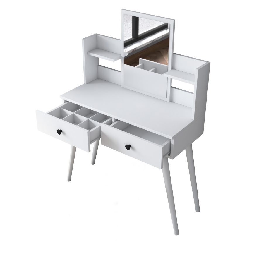 Peilipöytä 111,8x97,8 cm valkoinen